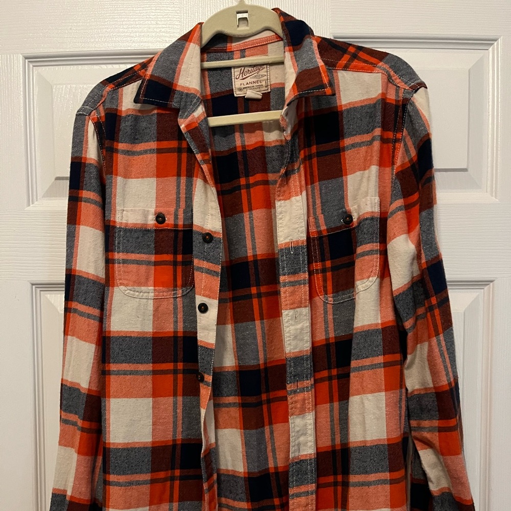 Orange flannel. Mens.